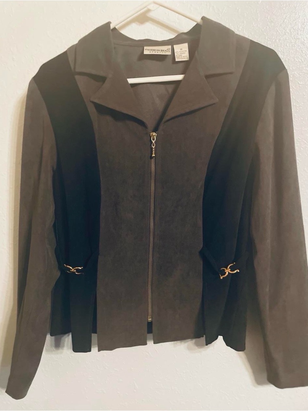 Faux Suede Skirt Suit Size10
